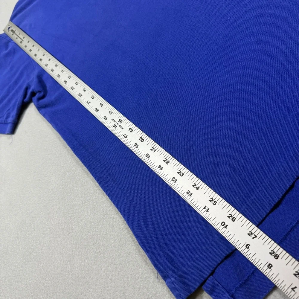 Polo Ralph Lauren Mens Royal Blue Orange Pony Cotton Pique Polo Shirt Large